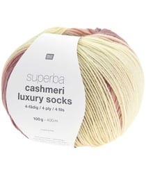 Pelote de Laine à Chaussettes Superba Cashmeri Luxury Socks 4 fils - 100g - Rico Design : Douceur et Luxe pour Vos Pieds 37 Earthy Pastels