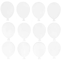 12 ballons en bois blanc - grand 52 mm
