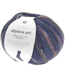 Pelote de Laine Socks Alpaca Art 4 fils - 100g - Rico Design : Chaussettes Douces et Confortables 04 Bleu marine