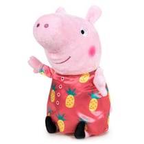 Peluche peppa pig tenue estivale 31 cm - doudou licence peppa le cochon