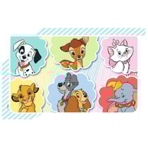 Puzzle avec cadre les animaux disney : roi lion - 101 dalmatiens - dumbo - chat marie 15 pieces - nathan - 861453