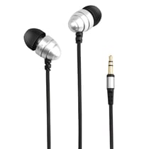 Écouteurs Smartphones Oreillettes Intra-Auriculaires Jack Nylon Argent YONIS