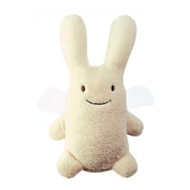 Ange Lapin Doudou avec Hochet - Ivoire 20cm