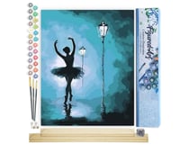 Peinture par Numéro Figured'Art - Ballet sous les Réverbères - Kit de Loisir Créatif DIY Numéro d'Art Complet - 40x50cm toile roulée + châssis en bois à monter