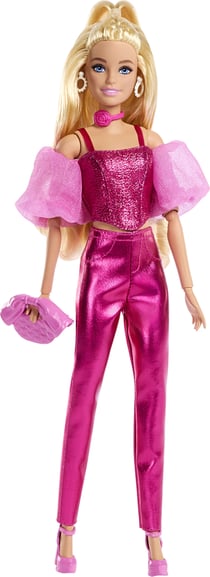 Poupée Deluxe Style - Tenue rose métallisé et cheveux blonds - JFP40