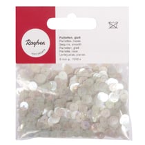 Paillettes, lisses, 6mm ø, rose foncé, 1000 pièces