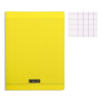 Cahier - 24x32(cm) - Grands carreaux - 192 pages - couverture en polypro - sans spirale - Clairefontaine - Calligraphe