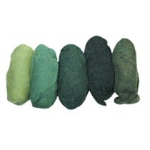 Laine vierge, mouchetée, teintes vertes, Toison, 5couleurs à 20g