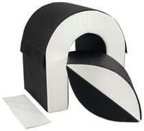Set de 2 blocs en mousse noir - blanc
