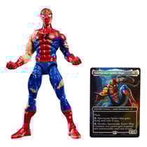 Marvel Legends Magic: The Gathering - Figurine Battle-Damaged Spider-Man (avec carte premium exclusive) 15 cm