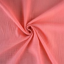 Coupon de tissu en double gaze de coton - Laize : 130 cm