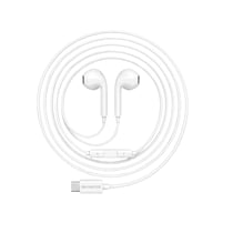 Mayaxess Écouteurs Filaires USB-C avec Micro intégré pour Galaxy S24 Blanc