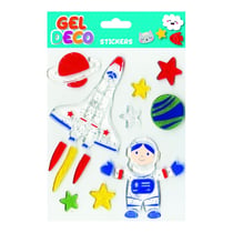 Décoration de fenêtre en gel - Astronaute - Paillettes