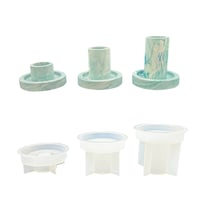 Moule en silicone 8,5 cm x 3,6 cm + 8,5 cm x 6 cm x 8,5 cm x 7,5 cm - Set bougeoirs ronds (3 pcs)