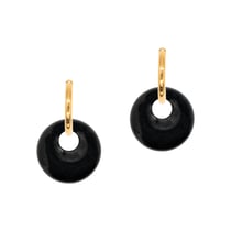 Boucles d'oreilles Blima en pierres Agate noire