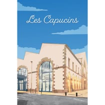 Tableau mural encadré illustration les Capucins Brest 65x97 cm
