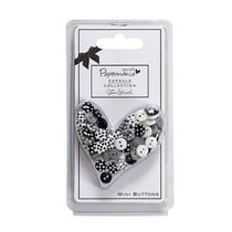 60 mini boutons à pois en résine couture scrapbooking 7 mm BLANC GRIS NOIR 023