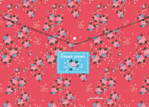 PACK 4 ENVELOPPES POLYPRO FLOWERY