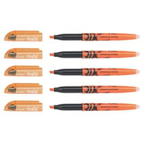 Lot de 5 surligneurs effaçables - PILOT - FRIXION light - Pointe biseautée 3,8 mm - Orange