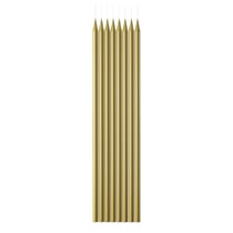Bougie métallisée - 15,3cm - lot de 24 - or