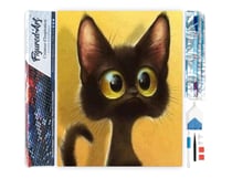 Diamond Painting Broderie Diamant Figured’Art 40x50cm toile entière roulée avec diamants carrés - Chat étonné