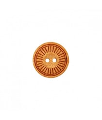 Bouton polyester et bois 2 trous 23mm - Prym Moutarde Jaune