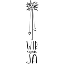 Tampons "Wir sagen Ja", 3x12cm
