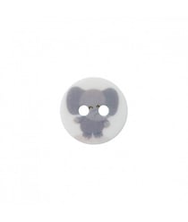 Bouton animaux polyester 2 trous 12mm - Prym Elephant Multicolore