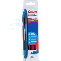 Étui de 4 stylos Energel - Assortiment - Pointe moyenne 0.7mm - Pentel
