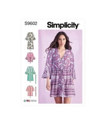 Patron Simplicity 9602 - Caftans et Vestes enveloppantes pour jeunes filles ?? taille n°FR 34-42
