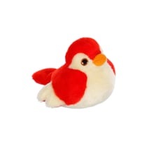 Peluche - Oiseau sonore birdies 14 cm - rouge