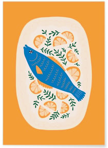 Affiche Poisson aux Citrons | A3 : 29,7x42cm