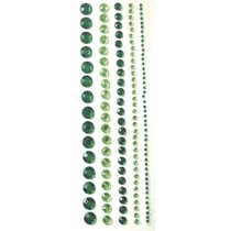 Graine Créative - Bandes de strass adhésifs Vert 5 pièces