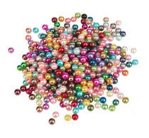 200 perles nacrées multicolore acrylique Diamètre 6 mm - Creation Bijoux