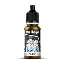 Flacon 17 ml - Peinture acrylique pour maquette Vallejo Model Color - Laiton 70.801 - Extra-fine
