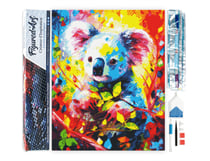 Diamond Painting Broderie Diamant Figured’Art 40x50cm toile entière roulée avec diamants carrés - Koala Coloré Abstrait