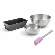 Set de 4 ustensiles de pâtisserie moule à gâteaux bol et spatule Black metallic Black mettallic Zenker  Black mettallic