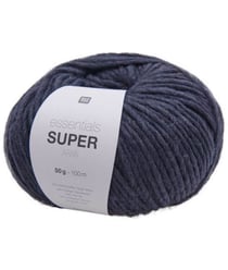 Pelote de laine à tricoter Essentials Super Aran - Rico Design 12 Bleu marine
