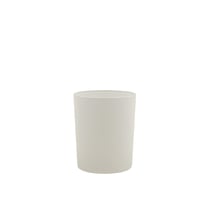 Verre à bougie laqué blanc mat 250 ml / bougie 180 g
