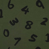 Tissu Sweat envers molletonné Enzo sur fond Vert kaki foncé - Au mètre