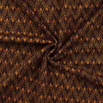 Tissu Milano imprimé Motifs cognac sur fond Noir