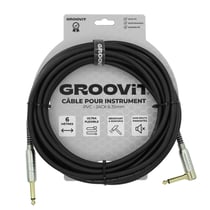 CABLE JACK 6.35 D/C - 6M - D7MM - PVC BLACK - GROOVIT®