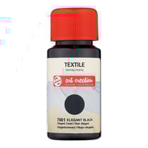 Peinture pour textile soie - noir élégant - Talens Art Creation - 50ml