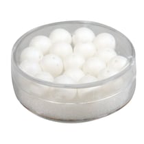 Silk-Bead Perle en verre, 8mm Boîte 18pièces, blanc