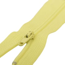 Fermeture fine à glissière non séparable polyester Jaune Primevère spirale 4mm