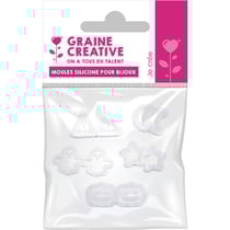 LOT DE 5 MOULES SILICONE POUR BIJOU " MYSTIQUE