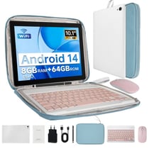 Tablette tactile KOTSREN Android 14 - Blanc - 10.1 pouces