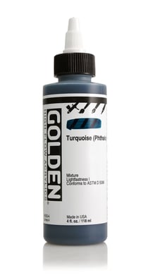 Encre Acrylic High Flow Golden IV 119ml Turquoise (Phthalo )