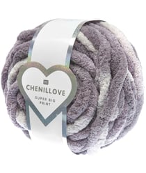 Pelote Chenillove Super Big Print 300g – Rico Design : Douceur XXL pour des Créations Moelleuses 03 Lilas