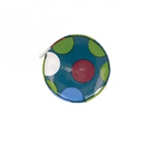 Mètre ruban pois sur fonds bleu 5,5cm